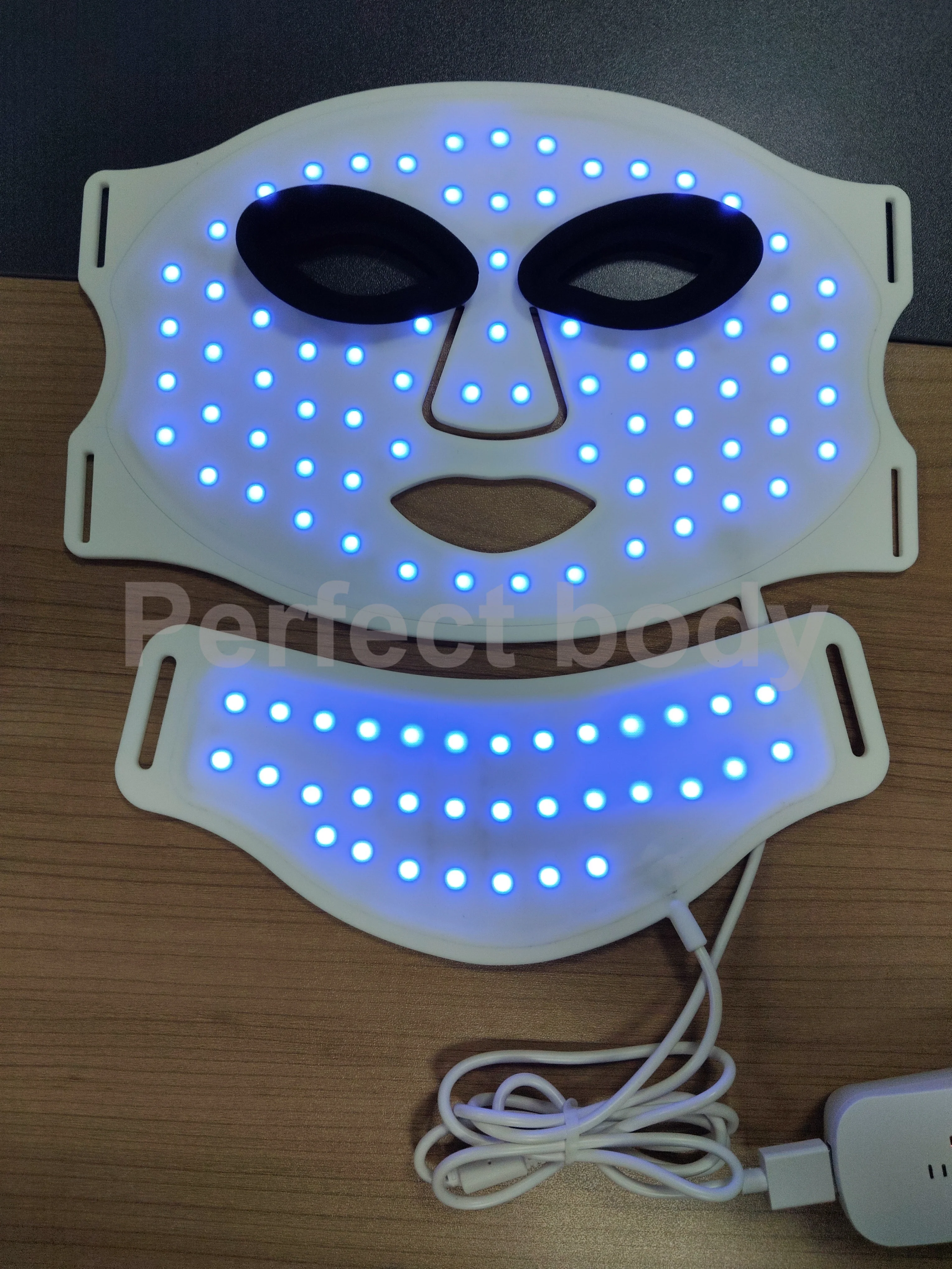 Flexible Silicone Led Mask Face Neck Red Light Photon Therapy Anti Wrinkle Rechargeable Wireless 7 Colors LED Facial Beauty Mask