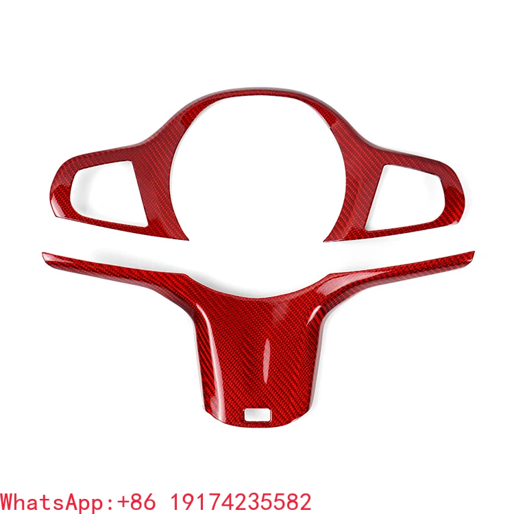 Real Carbon Fiber Steering Wheel Frame Trim Sticker for  G20 G29 Z4 Car Interior Trim Accessories