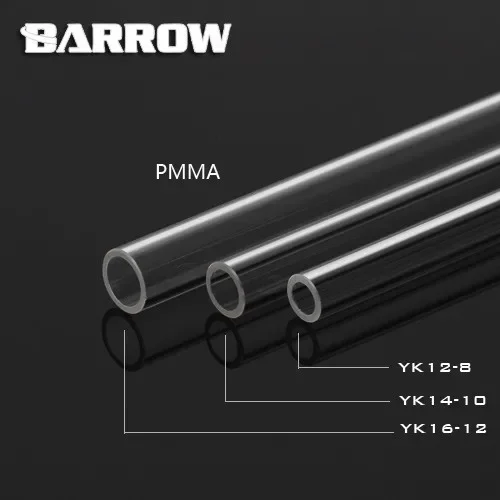 

Barrow YK1208 500mm Transparent Acrylic Hard Tubing, High Quality 8 * 12mm / 10 * 14mm / 12 * 16mm Water Cooling Hard Tubing