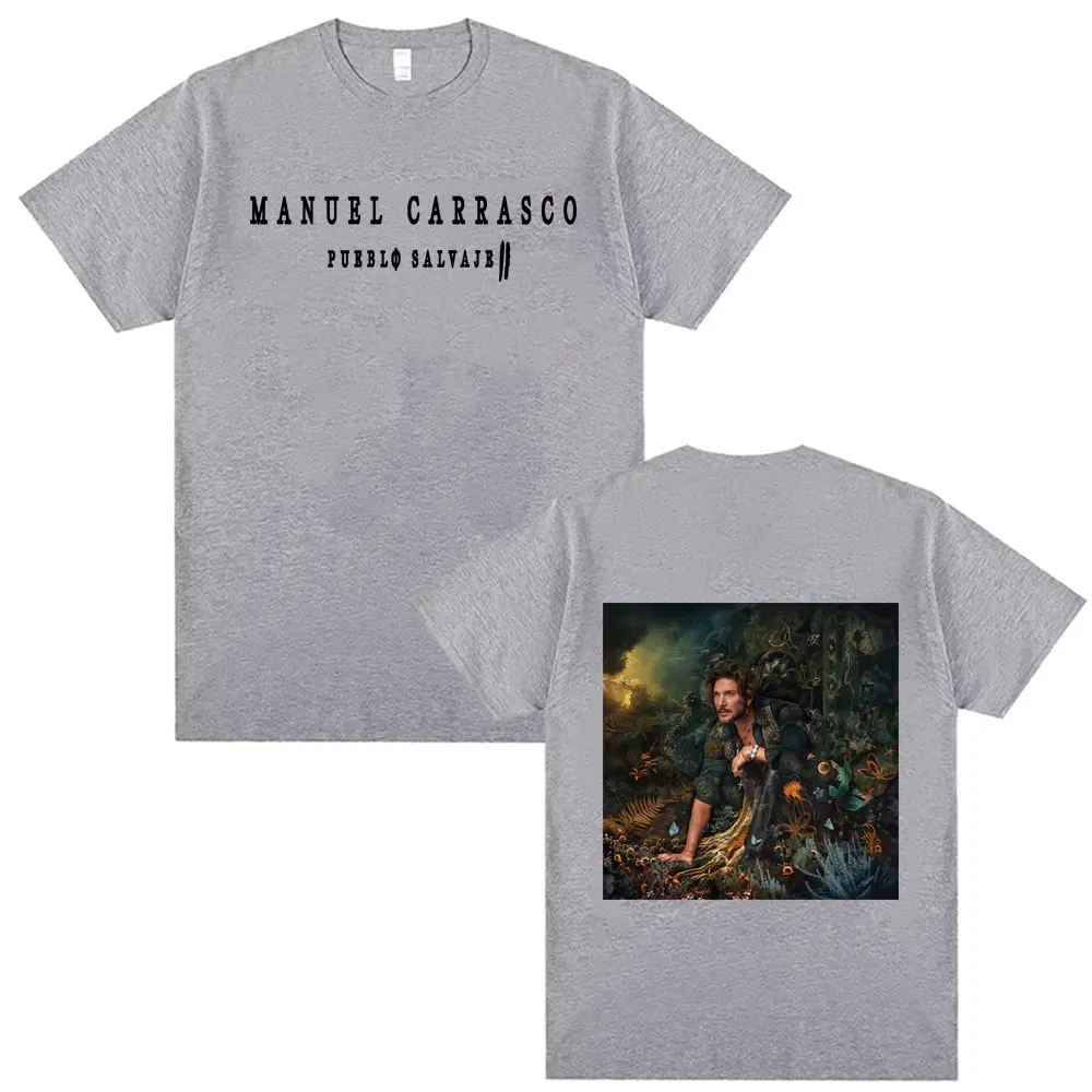 مغني الراب مانويل كاراسكو بويبلو سالفاجي جولة الجرافيك تي شيرت الرجال النساء المتضخم موضة خمر تي شيرت 100% القطن قمم تي شيرت