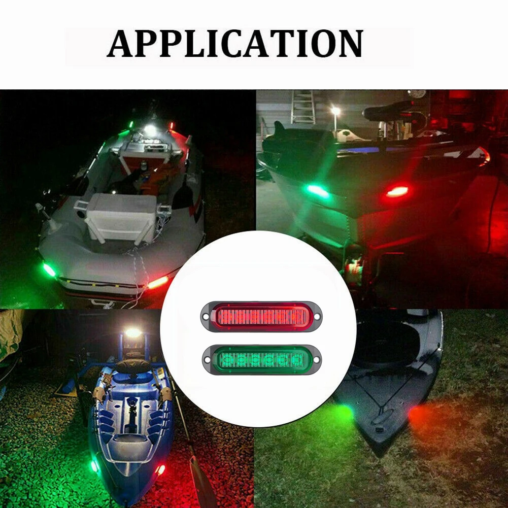 80*50*20 مللي متر 12 فولت أضواء LED خضراء 12 فولت Led أضواء السيارة أضواء جانبية مشرقة 6 LED تكوين ABS والكمبيوتر البناء تصميم مدمج