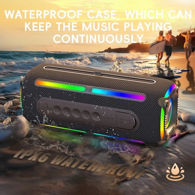 

Hi-fi Portable Bass Bluetooth Speaker TWS Series Party Wireless Stereo Surround Sound Subwoofer RGB Outdoor Waterproof Column TF