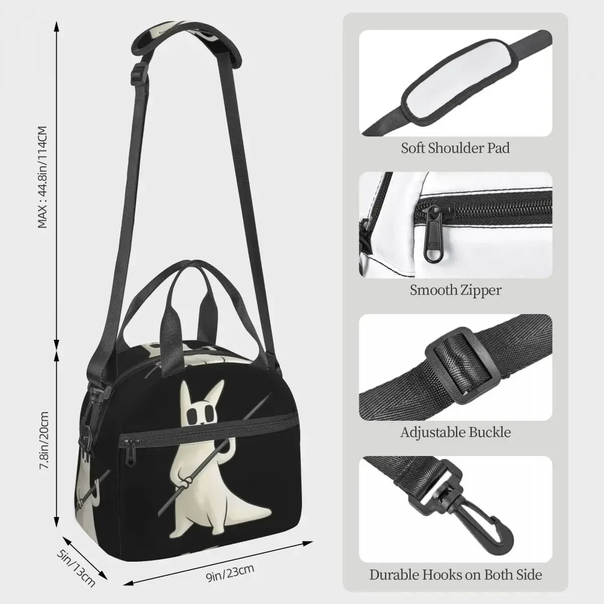 Rain World Slugcats Pattern Game Insulated Lunch Bag for Women Office Cooler Thermal Box Tote Leakproof Lunch Boxes