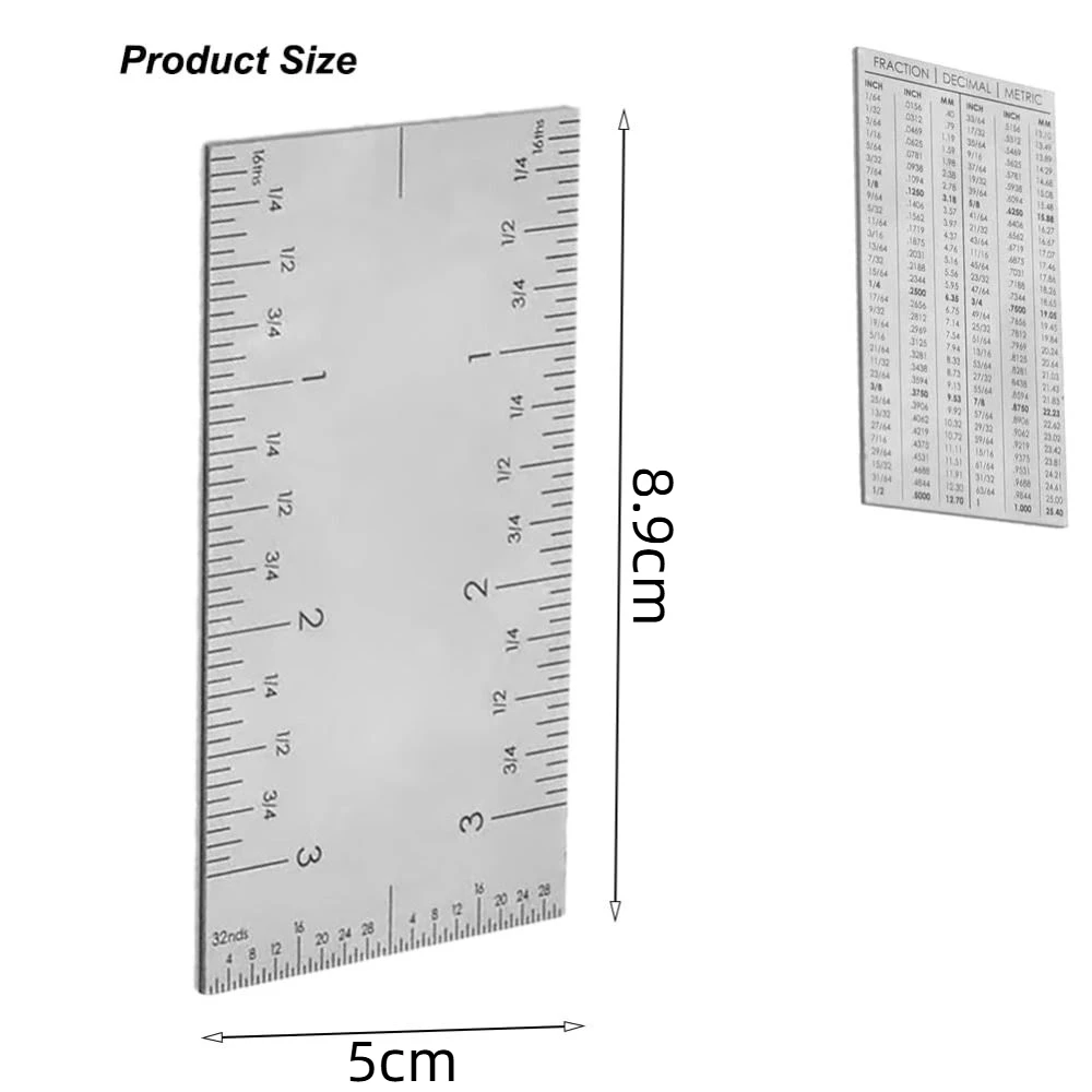 Gifts Portable Square Edge Ruler Durable Stainless Steel Woodworker Edge Rules Marking Tool Slide Precision Rules