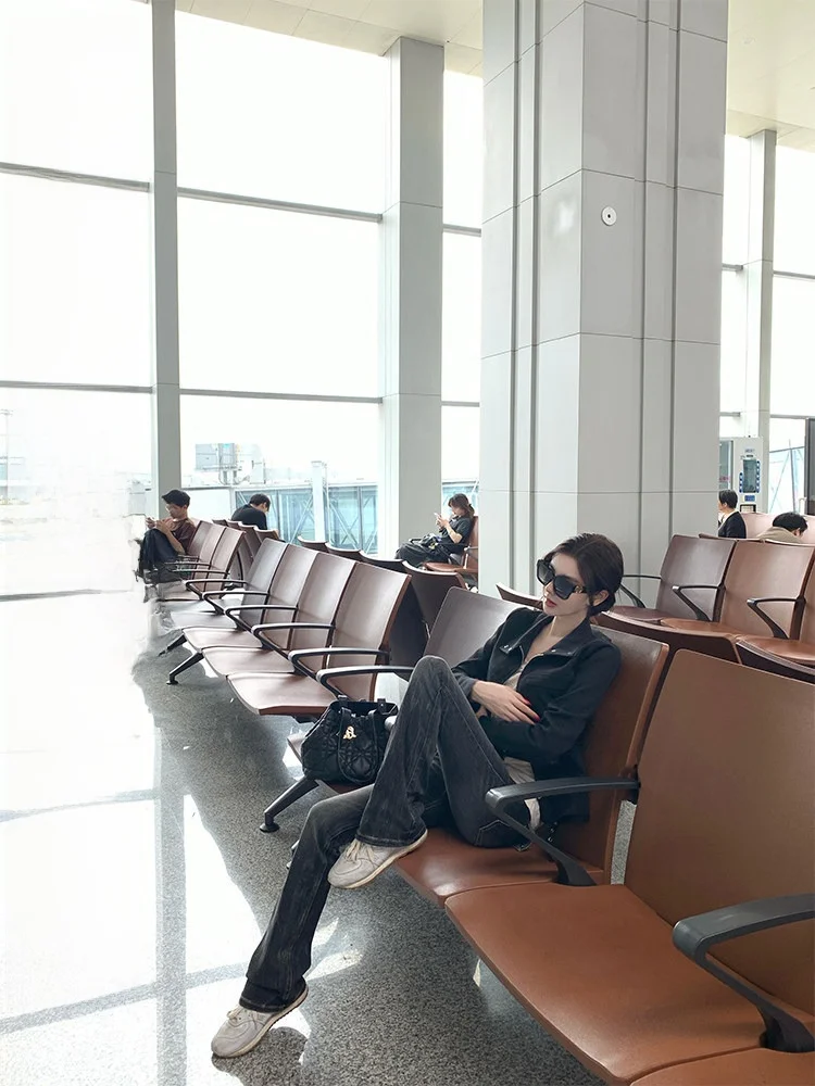 

Женские джинсы Deep ey с высокой талией, утягивающие, с высокой посадкой, винтажные, повседневные, прямые, осенние