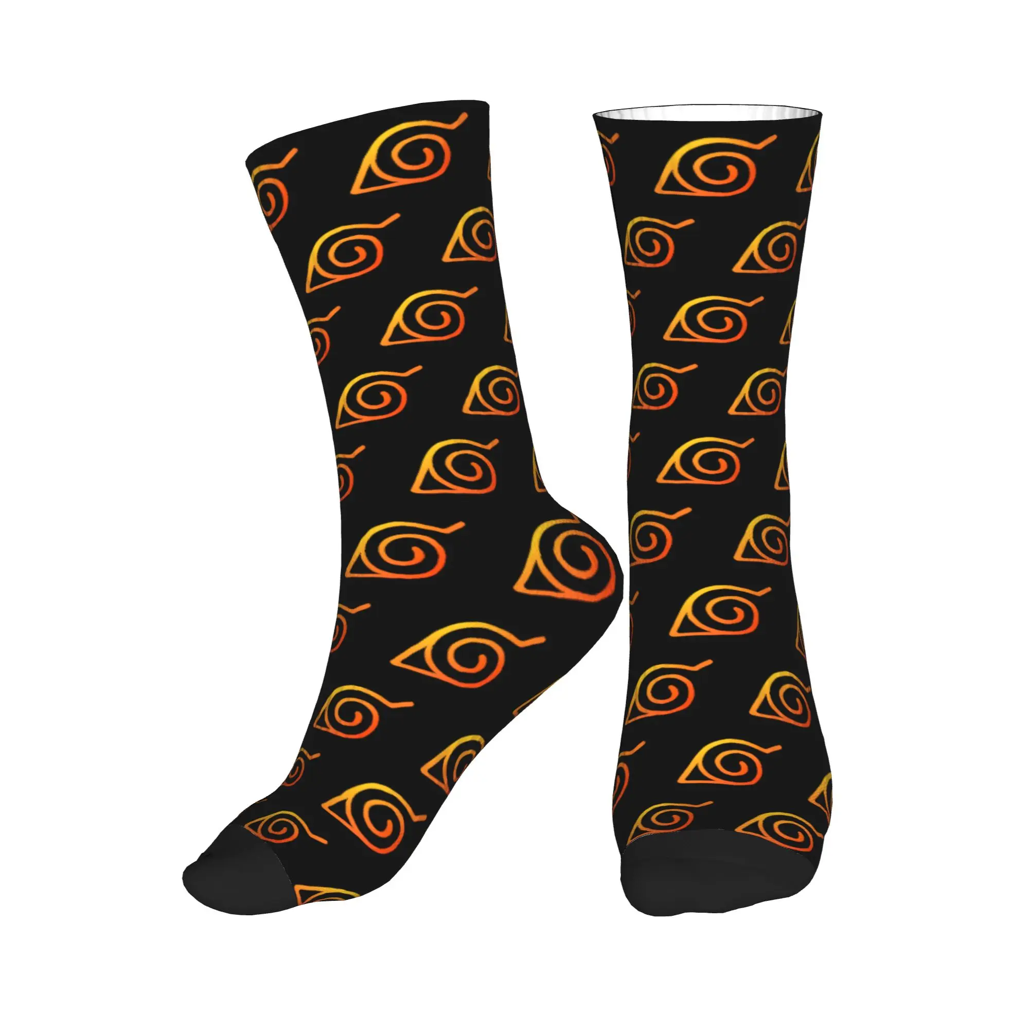 

Fashion Narutos Akatsuki Logo Socks Women Men Warm 3D Printed Japanese Ninja Uchiha Family Sports Basketball Crew Socks