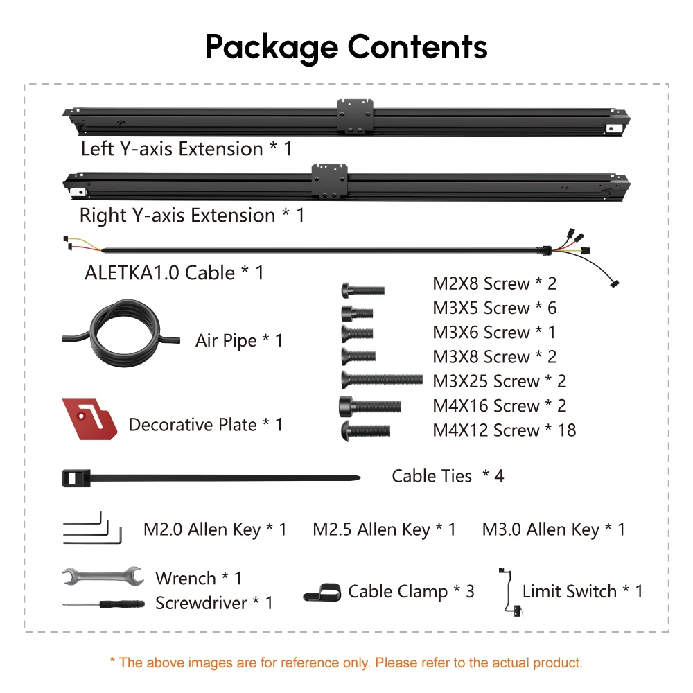 AlgoLaser Alpha Y-axis Extension Kit Expand Larger Working Area 85x40CM Big Size For Engraver Cutter Machine Upgrade Parts Rail