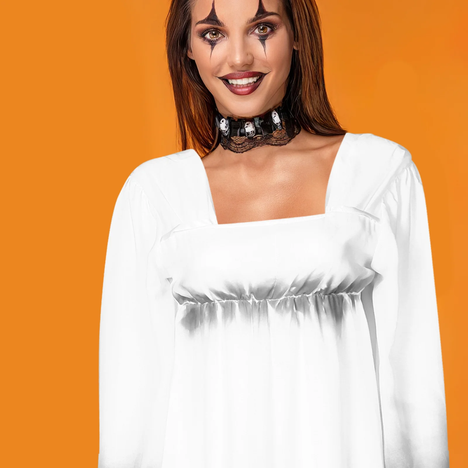 

Женский костюм невесты-призрака, готический страшный труп невесты, косплей, викторианский наряд для вечеринки на Хэллоуин, элегантное нарядное платье