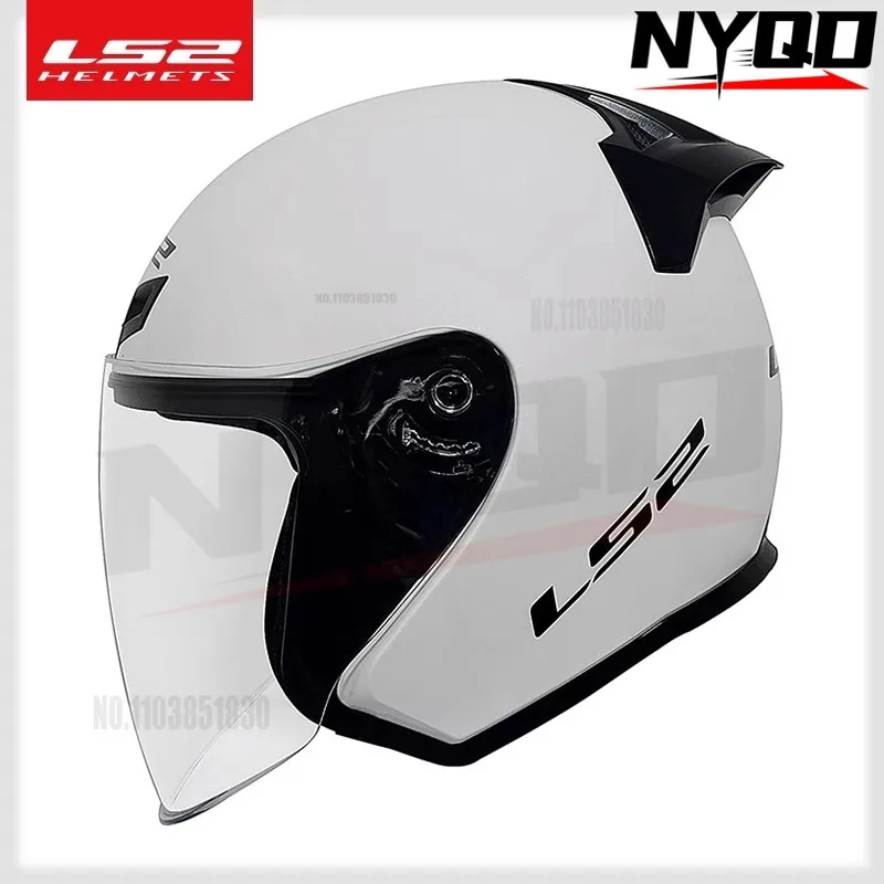 LS2 motorcycle helmet half helmet motorcycle, men women electric vehicle all season 3/4 helmet OF608 casco moto talla s