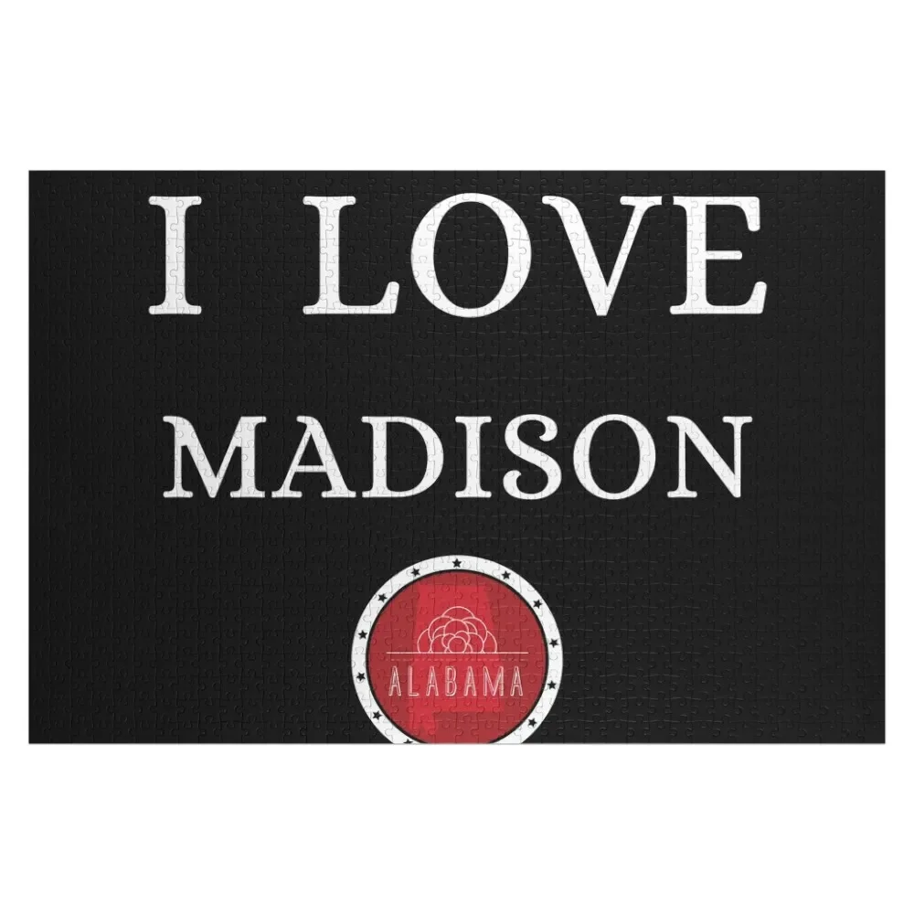 

I LOVE MADISON Alabam county United state of america Jigsaw Puzzle Jigsaw Pieces Adults Custom Wooden Gift Puzzle