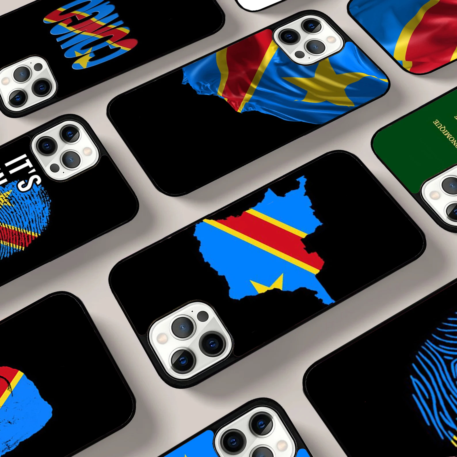 Чехол для телефона с флагом Демократической Республики Конго для iPhone 16, 15, 14, 13, 12, 11 Pro Max X XS Max XR Plus, чехол-бампер