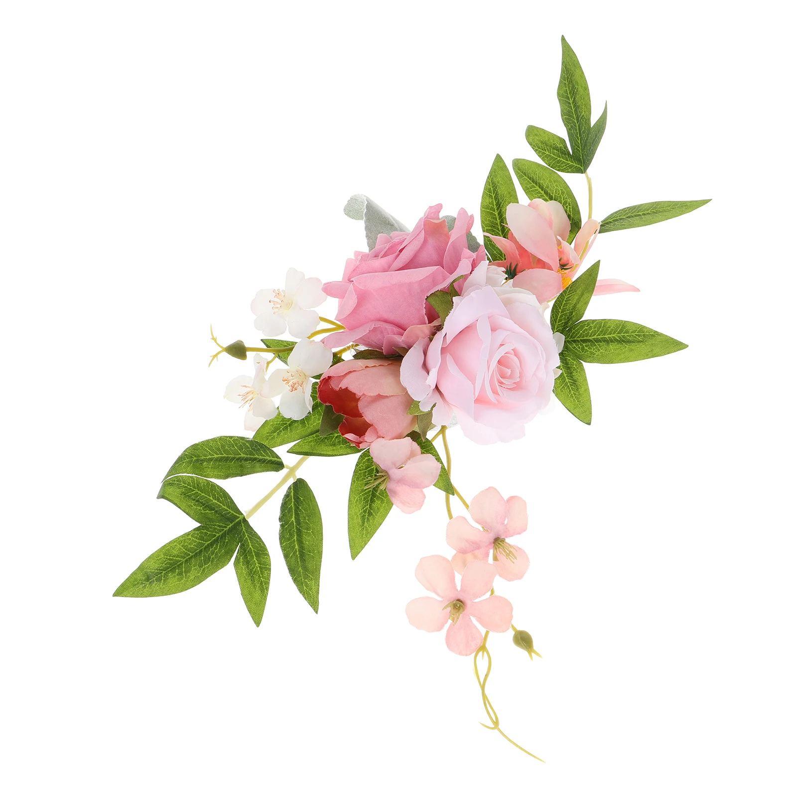 

Premade Flower Cake Toppers Lifelike Wedding Cake Flowers Real PU Fabric Decorations for Bridal Shower Birthday Party