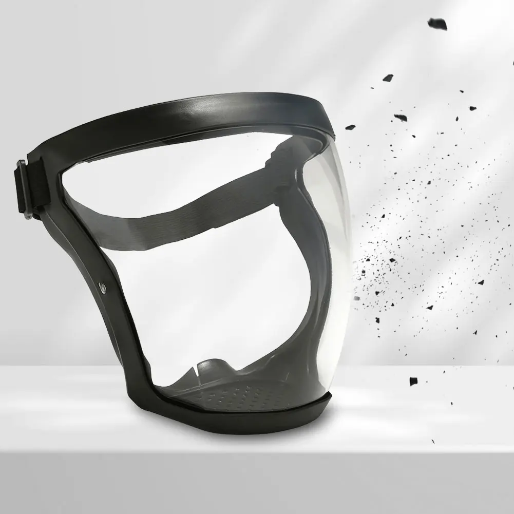 Protector facial completo, cubierta protectora para la cabeza, equipo de protección facial de seguridad antivaho, ergonómico para trabajos de laboratorio, jardinería
