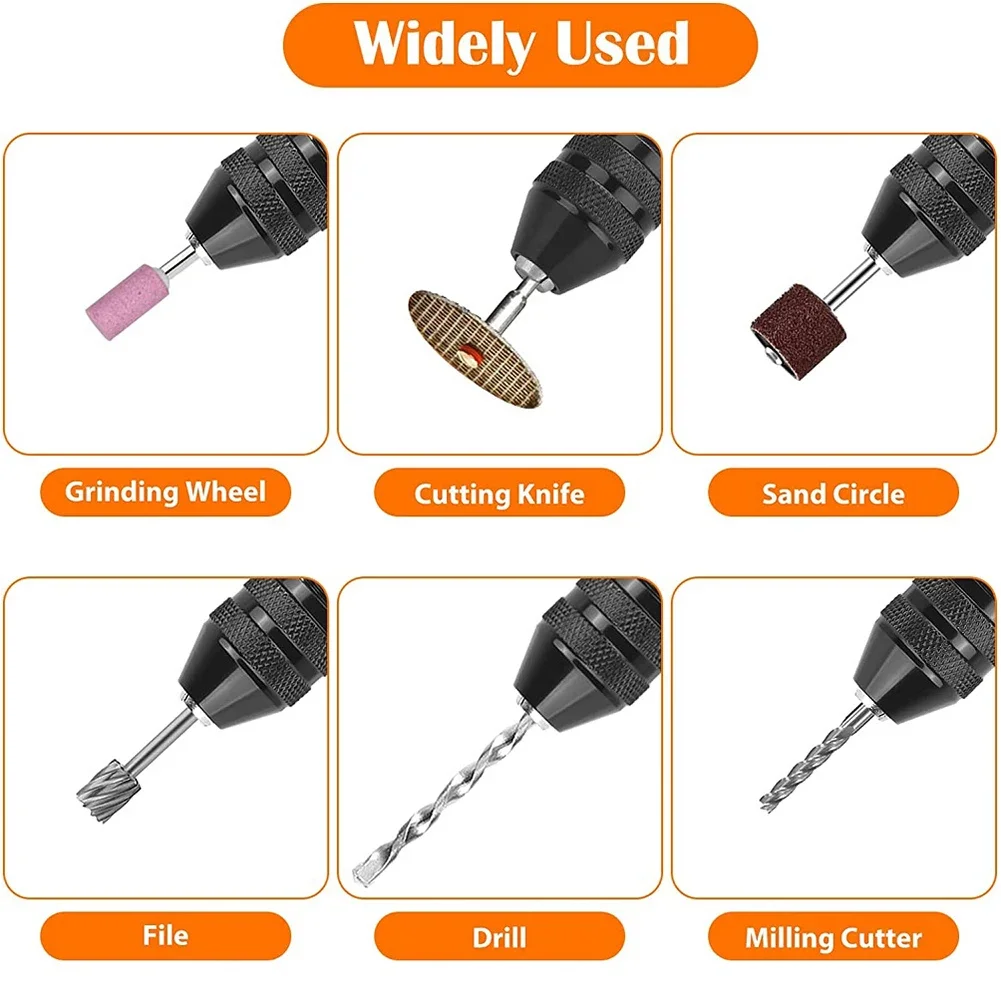 2 قطعة الحفر تشاك 0.3-6.5 مللي متر 0.3-3.6 مللي متر مثقاب ظرفي بدون مفتاح 1 4 عرافة عرقوب مطحنة كهربائية التغيير السريع محول أداة