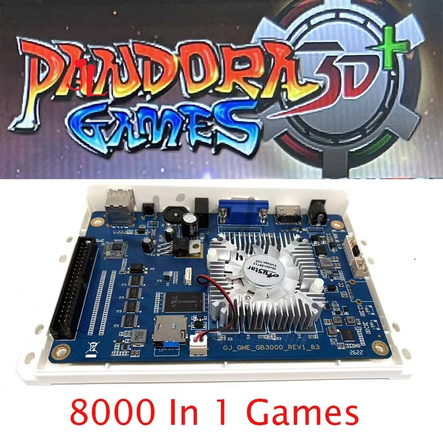 

new pandora 3D GAME 8000 IN 1 retro arcade 3D2D PCB game board supports HDMI VGA output, for PS/SFC/NAME/JAMMA