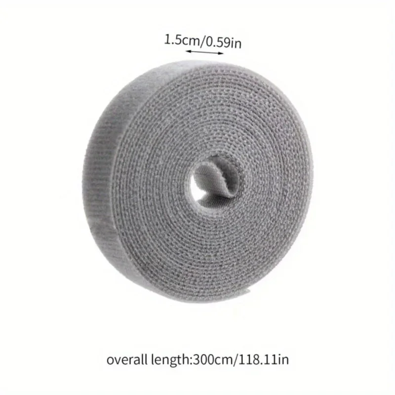 1 roll of free cutting Velcro data cable storage and organizing binding device, used for storing and fixing data cables