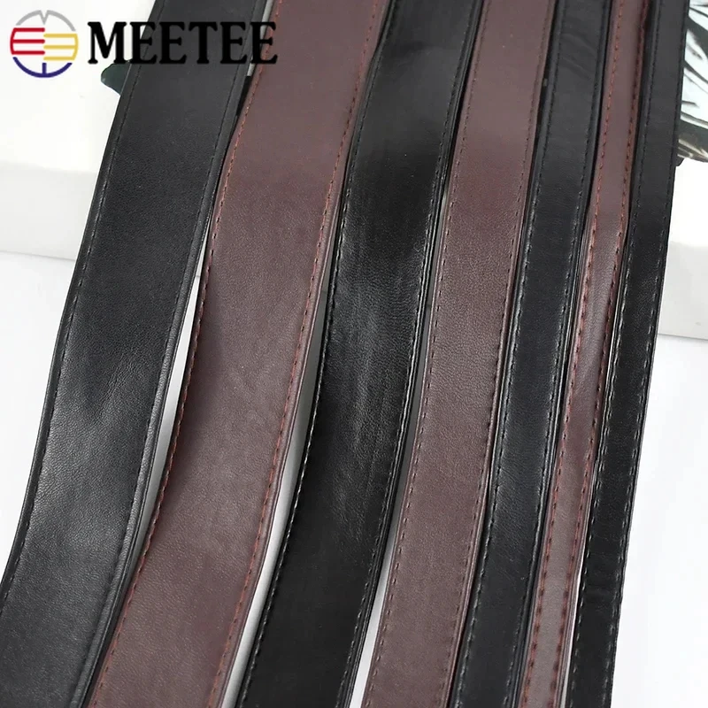 5Meters Meetee 10-30mm PU Leather Cords Bag Strap Webbing Ribbbon Necklace Decoration Rope Jewelry String Sewing Accessories