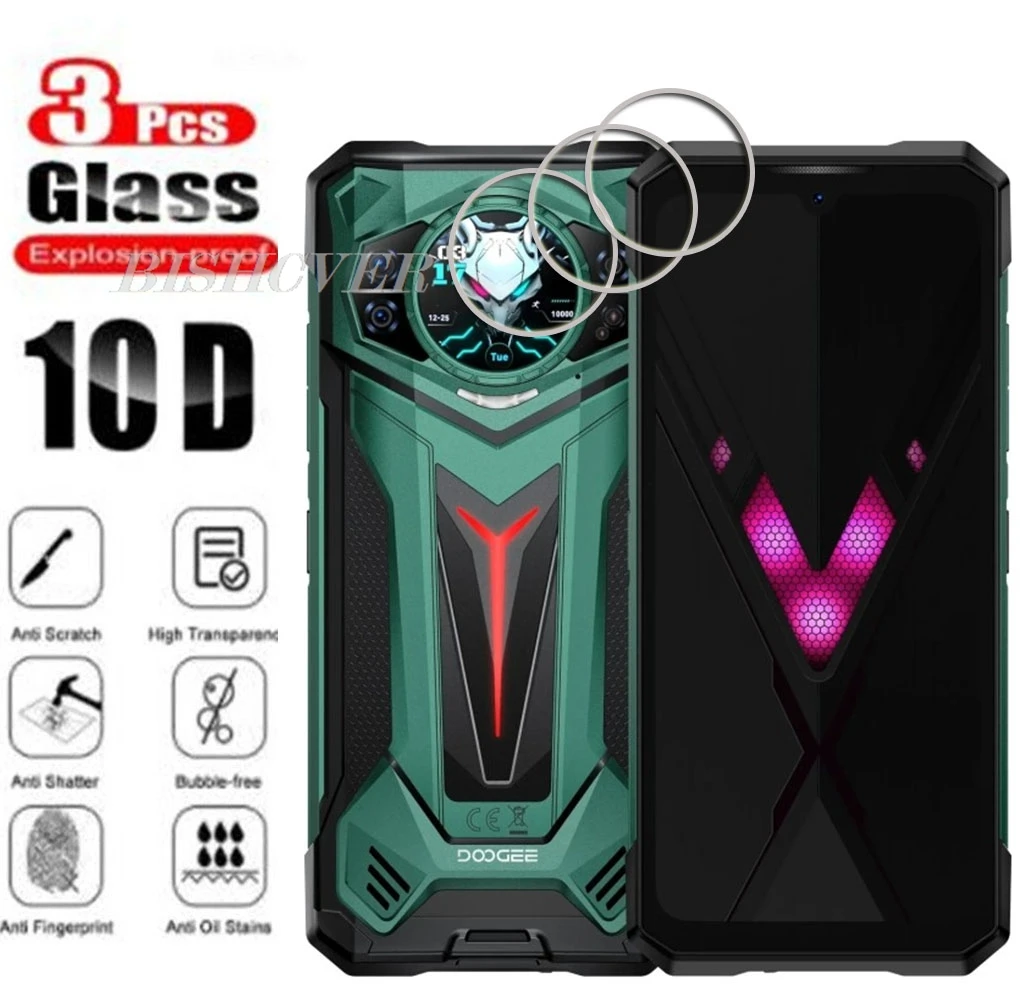 3PCS Tempered Glass For Doogee S200 Ultra 6.72" Doogee S200X S200 Ultra S200 Plus Back Camera Lens Screen Protector Cover Film