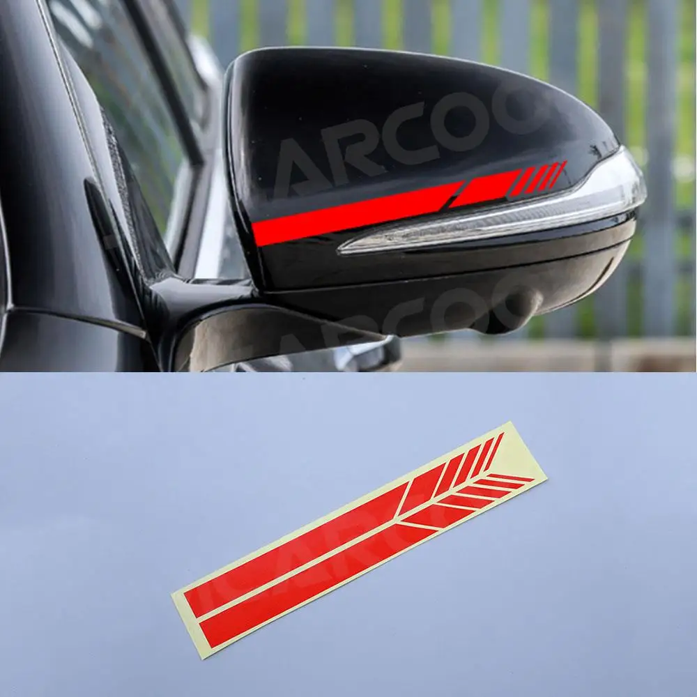 1 Pair Car Sticker Car Rearview Mirror Side Decal Stripe Vehicle Body Trim Sticker Exterior Decoration Body Car Accessories