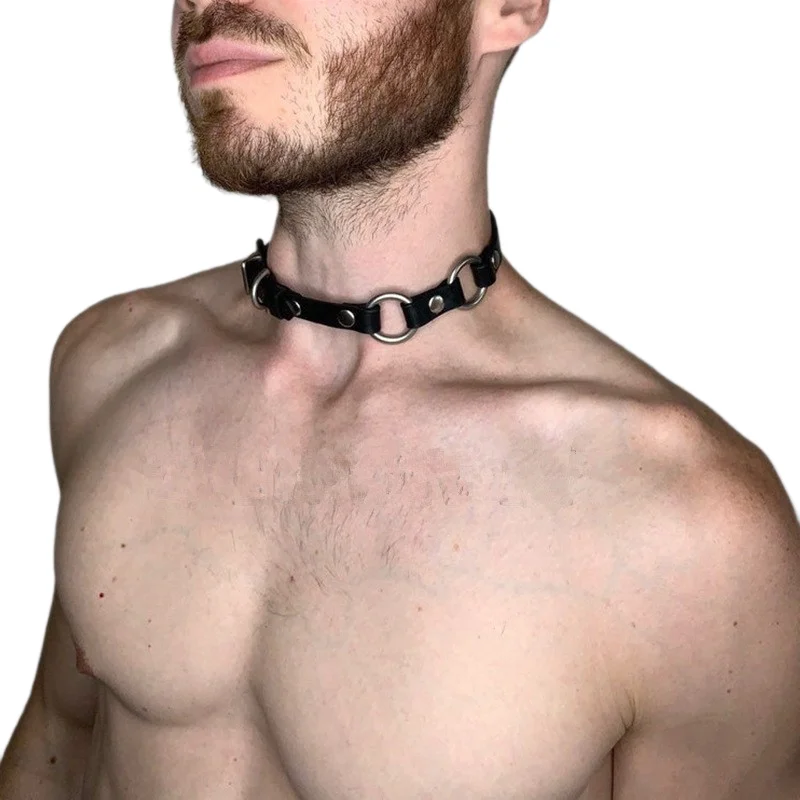 Men Accessories Neck Chain - حزام رجالي من الجلد الصناعي مع