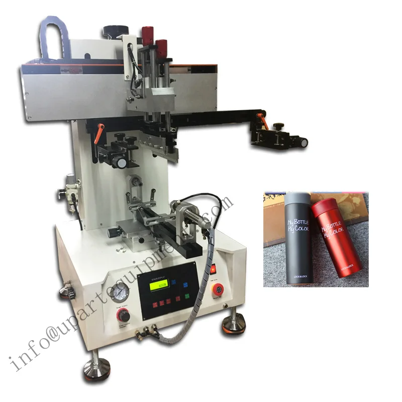 Small Automatic Coffee Cup Silkscreen printer Tabletop Bottles Printing Machine