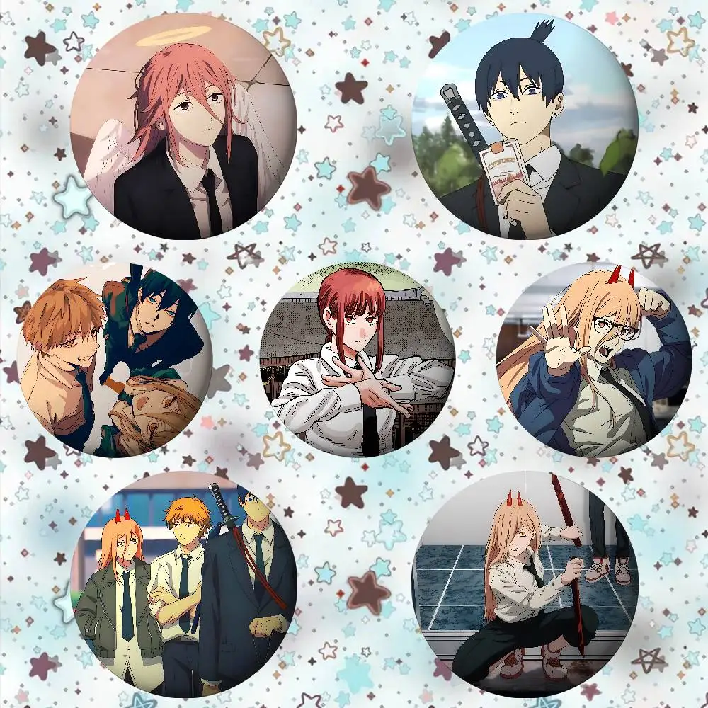 

Anime C-Chainsaw Man Customizable Tin Badges, Stylish And Cute Round Anime/star Birthday Gifts For Friends And Classmates.