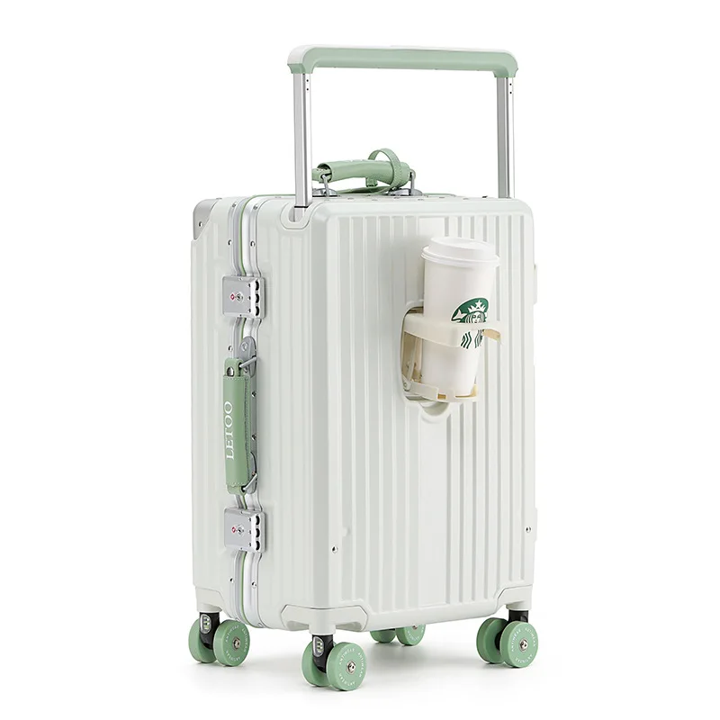 20/24/26/28 inch Travel Suitcase Wide Handle Rolling luggage Men Carry-On Luggage Women PC Aluminum Frame Trolley Case Boarding