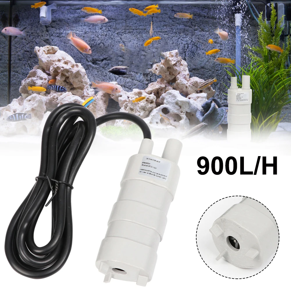 DC 12V Submersible Water Pump 900L/H 5M High Lift Diesel Oil Water Pump High Flow Engineering Plastic Mini Water Pump