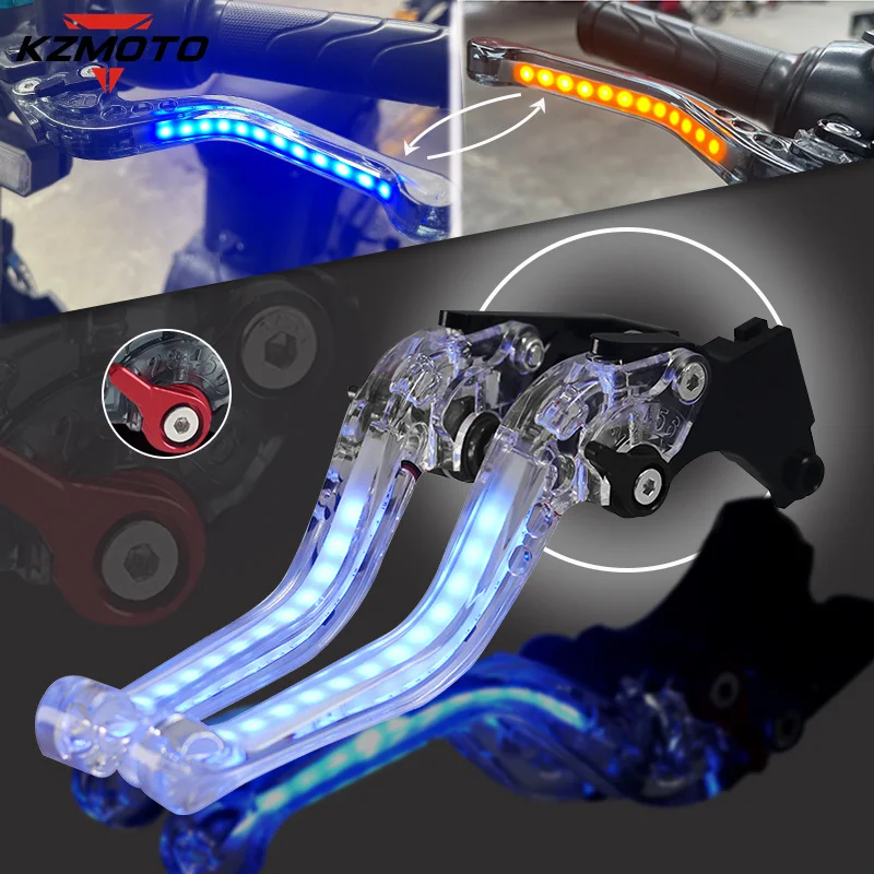 For 749 999 848/EVO 1098 1198 R/S S4RS Motorcycle Adjustable Always-on Turn Signal Light Brake Clutch Lever Handle Grips