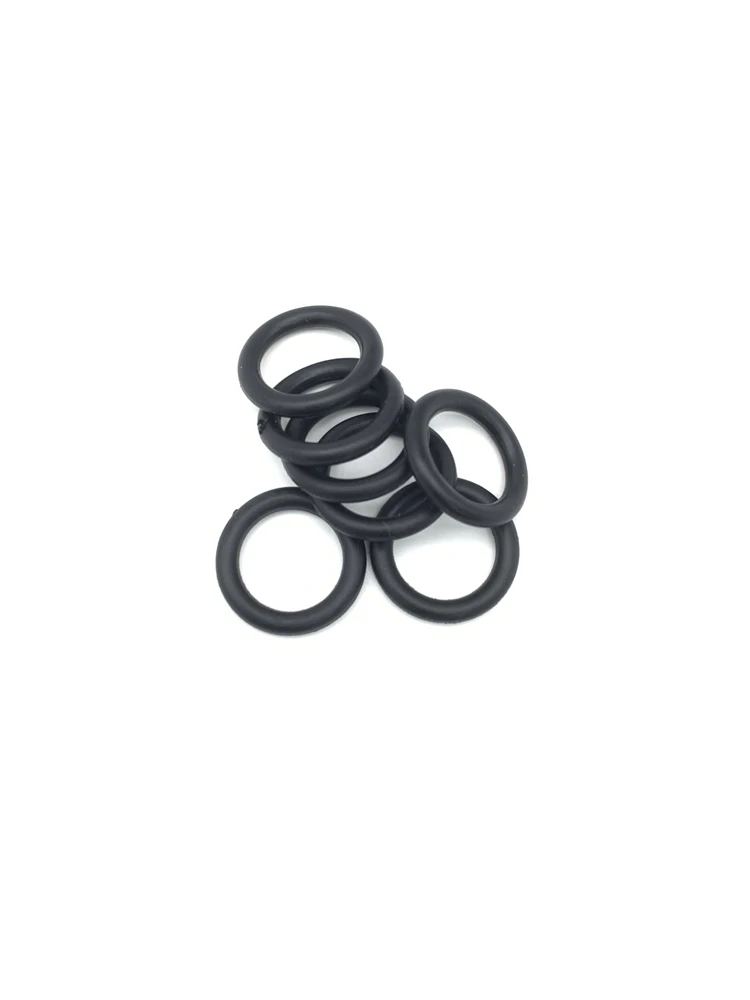 Black EPDM O Rings, resistência a ácidos e álcalis, resistência à água, resistência à fricção, CS 1.6mm, OD 6.5 ~ 19.5mm, 50Pcs