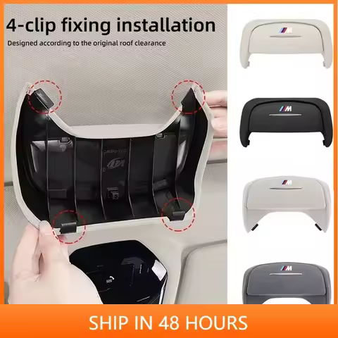 -Suede Car Sunglasses Holder Sunroof Sunglasses Case Glasses Storage Box For BMW 3 5 Series X3 X5 G07 G01 G02 G05 U11 G20 G60 G3