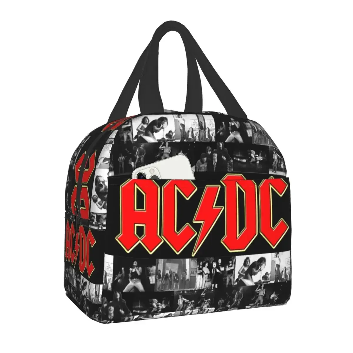 Vintage Heavy Metal Rock Insulated Lunch Bag Portable Picnic Thermal Cooler Bento Box For Women Children School Lunch Box