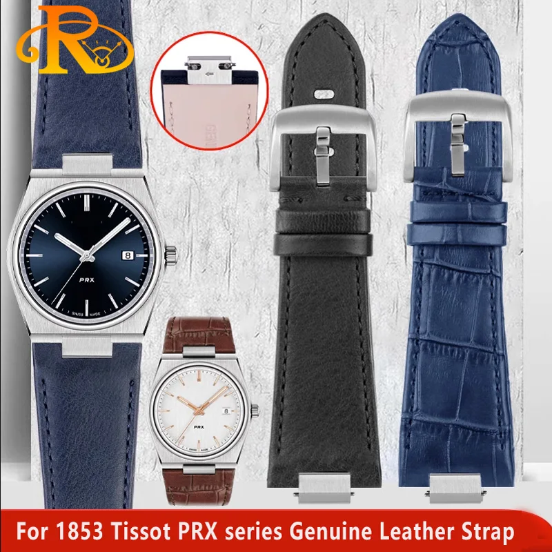 Cowhide Watchband For Tissot PRX Series Watch Band T137.407/410 Super Player Strap Bracelet Men\'s watch accessories