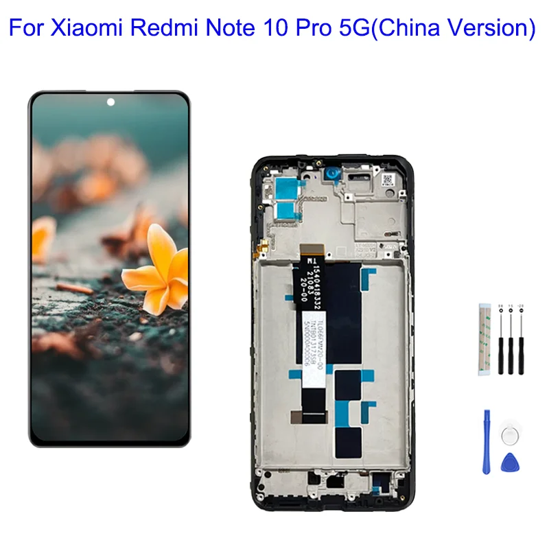 

For Xiaomi Redmi Note 10 Pro LCD 5G China Version Touch Screen Replacement Parts Display With Frame Full Assembly