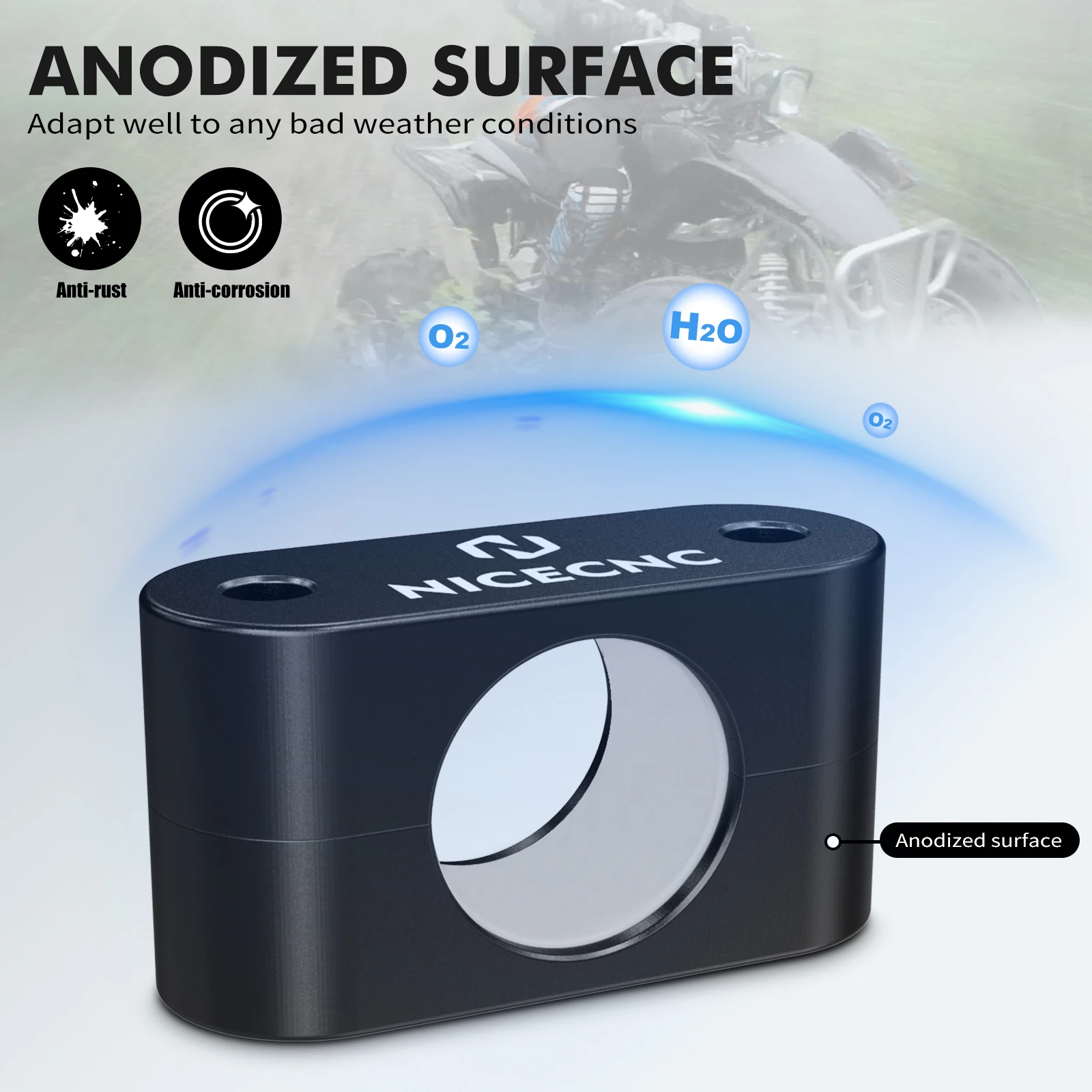 NICECNC ATV Steering Stem Bushing For Yamaha YFZ450 Raptor 700 250 80 Grizzly 125 350 550 600 650 Big Bear Banshee Blaster