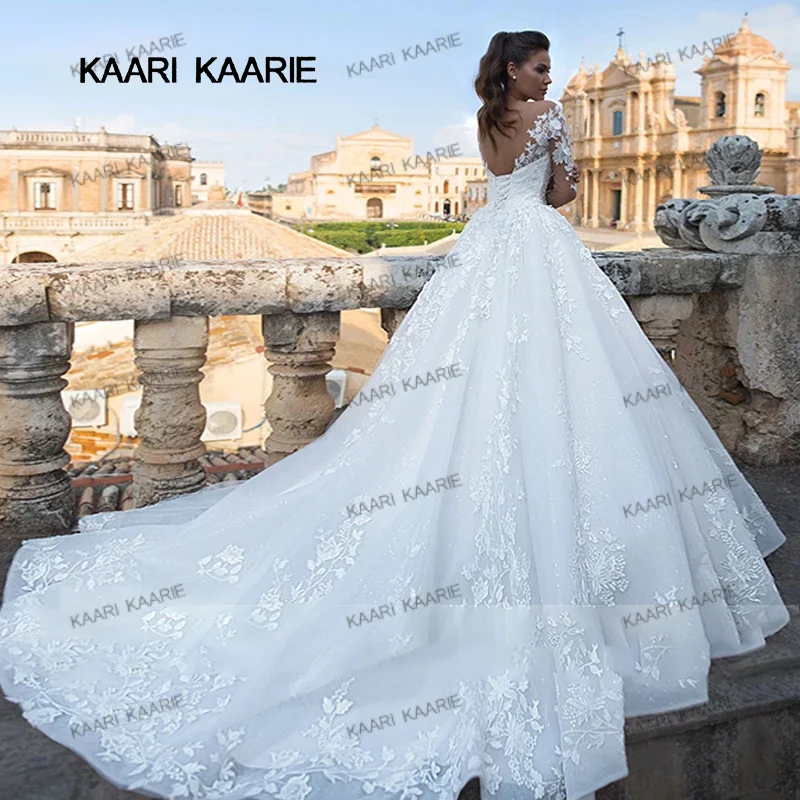 KAARI KAARIE 2024 elegant Luxury Gorgeous Long Sleeve Wedding Dress 2024 for bridal vestido de novia