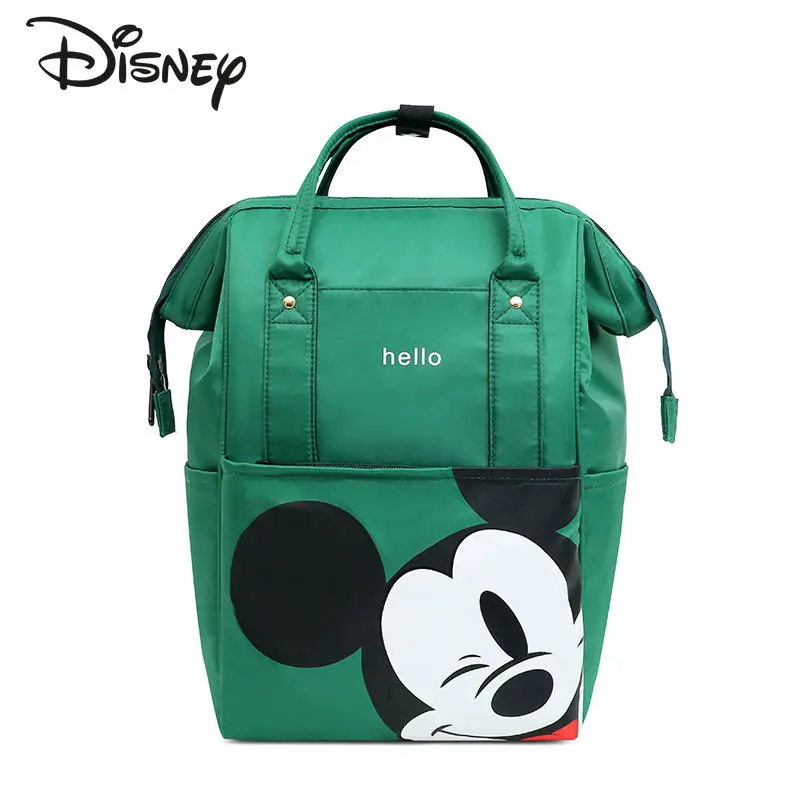 Disney-mochila de nailon con dibujos animados para mamá, bolso multifuncional de gran capacidad para viaje de negocios, Mickey, de alta calidad, a