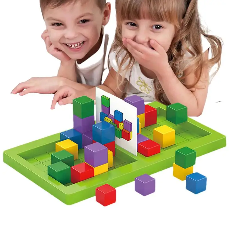 Shape Matching Building Blocks Challenging Game Children Board Building Blocks Brain Teaser Parent-Child Shape Matching Puzzle