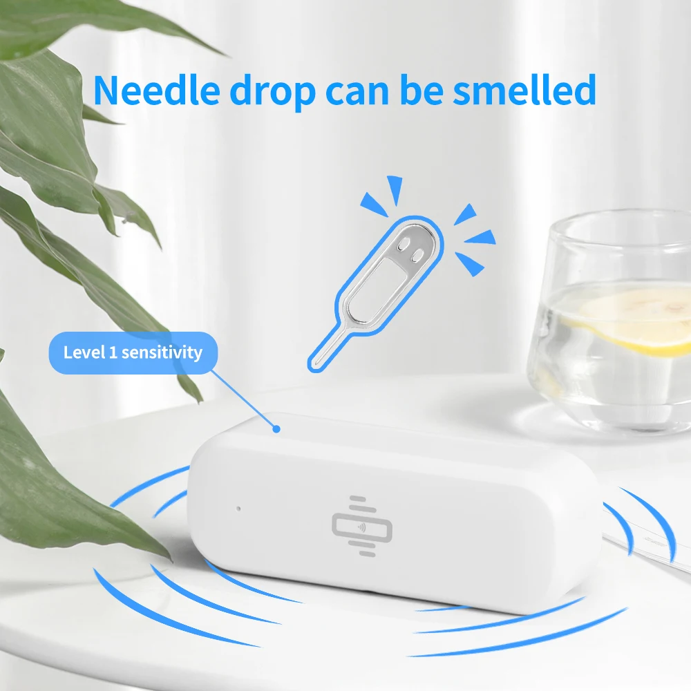 Tuya 스마트 WiFi 진동 센서 실시간 모니터링 스마트 라이프 앱 원격 제어 홈 보안 Alexa 및 Google Home 지원