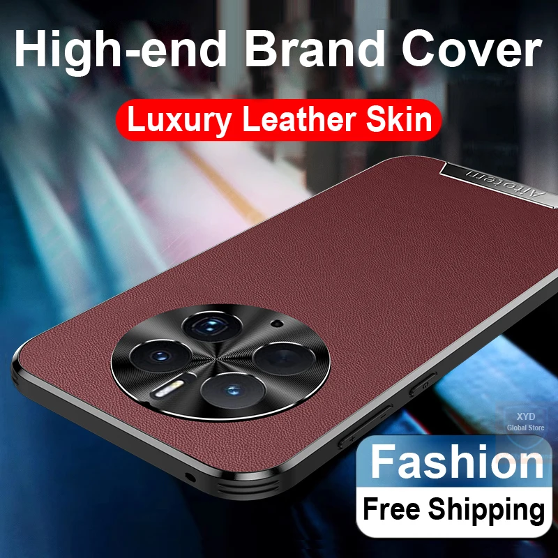 High Quality For Huawei Mate 50 Pro Mate50 Case Leather Skin Brand Phone Back Case For Huawei Mate50 Pro Mate 50 Cover Shell