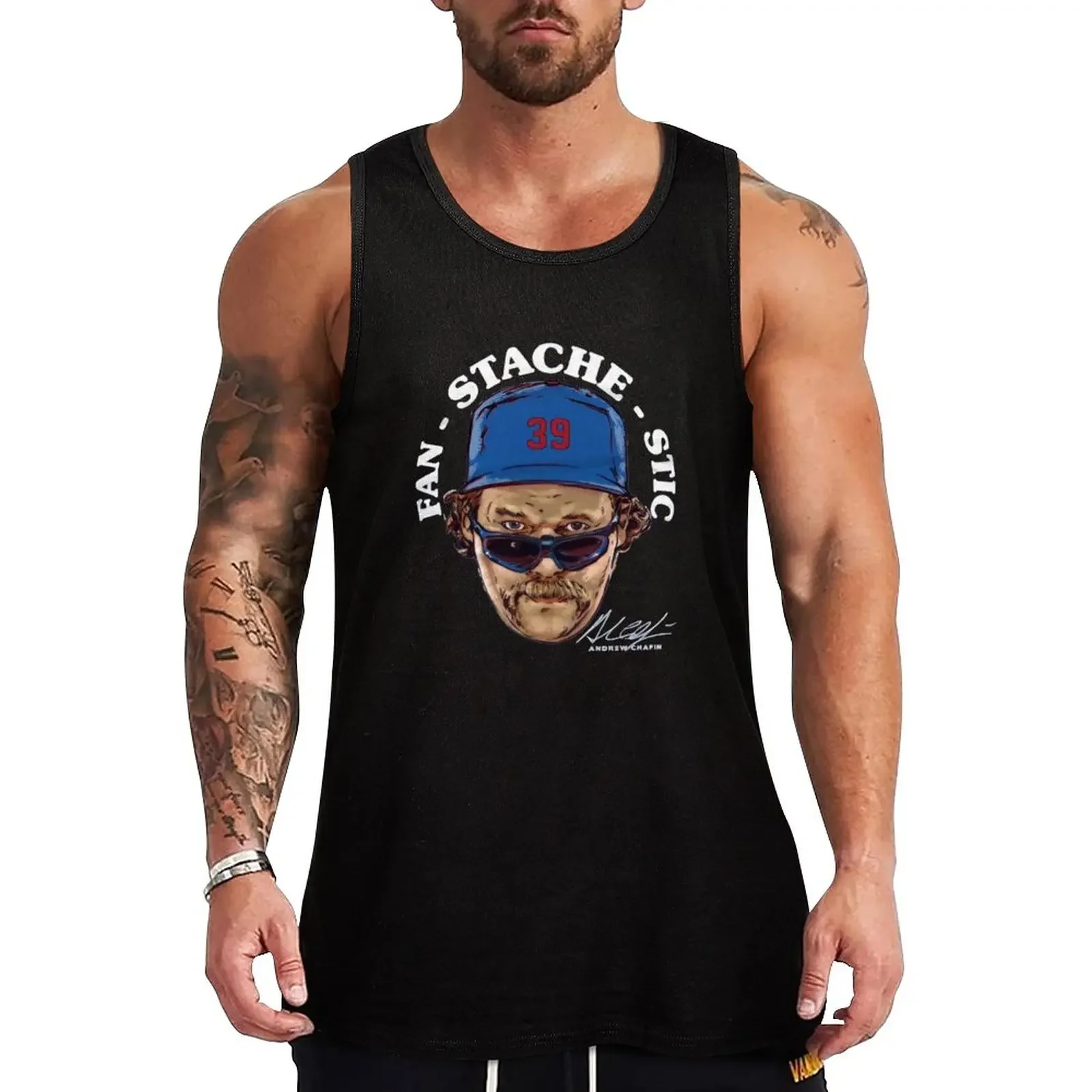 

New Andrew Chafin fan stache stic Tank Top sleeveless vests Sleeveless top