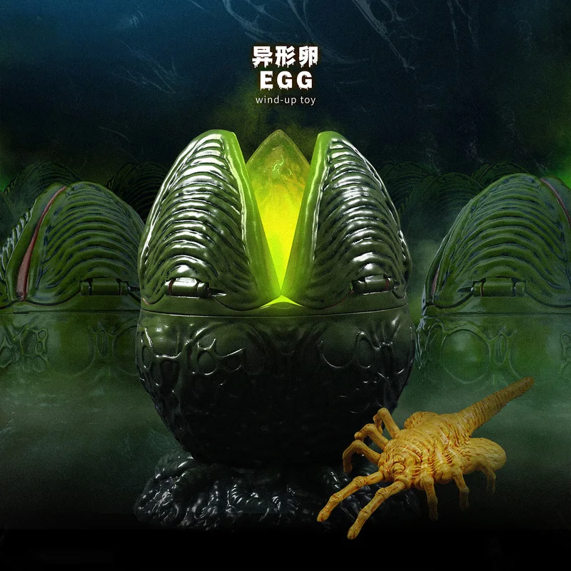 

Brand New Alien Lightn Dance Series Facehugger Wind-up Toy Egg Model PVC 17cm Collectible Figurine Official In Stock