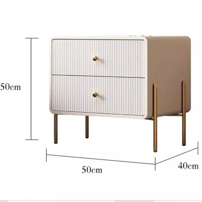 White Drawer Night Table Bedroom Modern Storage Simple Bedside Table Luxury Trendy Camera  Bedroom Furniture