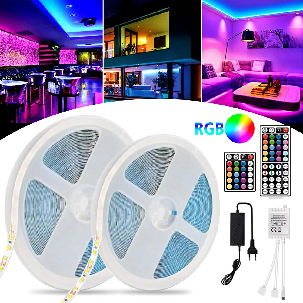 

APP Controlled Full Kit Music Sync Voice Control Google Home Alexa Tuya 5050 5M 10M Waterproof WIFI Smart RGB LED Strip Light