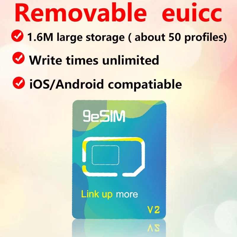 esim to sim  card adapter for android 、iphone 15 16pro max 14，removable euicc esim card  physical converter，5ber esim card estk