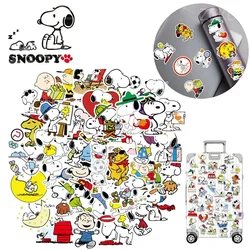 50/100pcs Snoopy Charlie Brown PVC impermeabile Cartoon Sticker Cute Animation bagaglio per bambini Notebook decalcomanie decorazione giocattolo