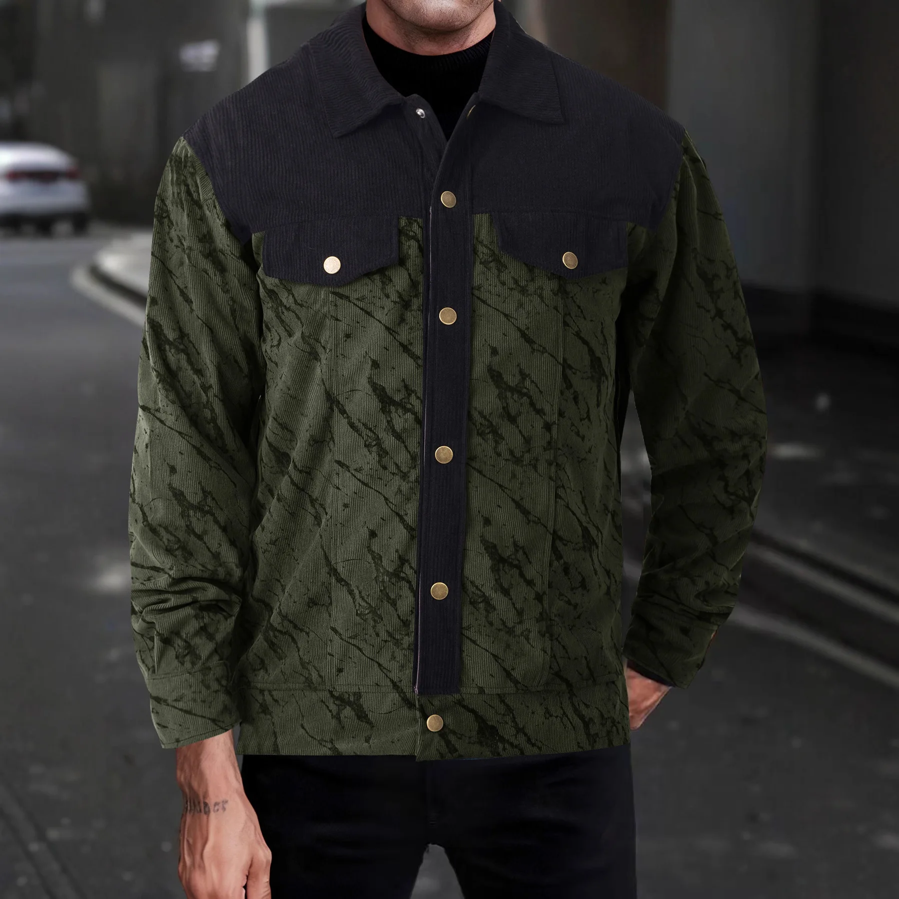 2025 Mens Double Lor Cracked Joker Shirt Jacket Cool Feeling Polyester Fiber Long Sleeve  Shirt for Men And Women