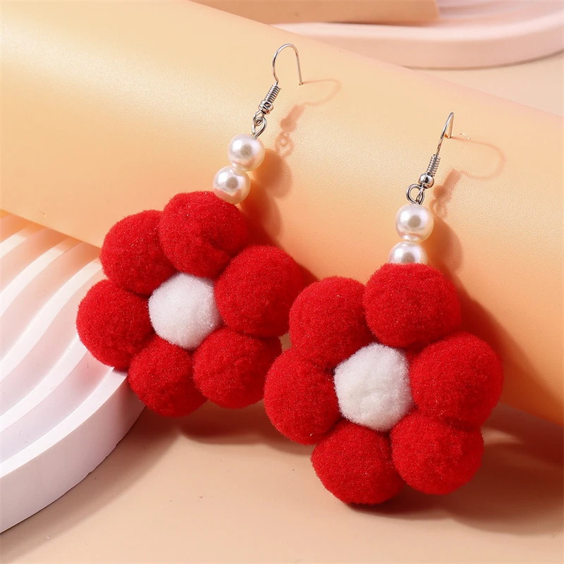 Modische handgefertigte Blumen-Ohrringe für Damen, Brincos Femme, hängende Ohrringe, Mädchen, Party, Festival, Schmuck, Geschenke – Detail 17
