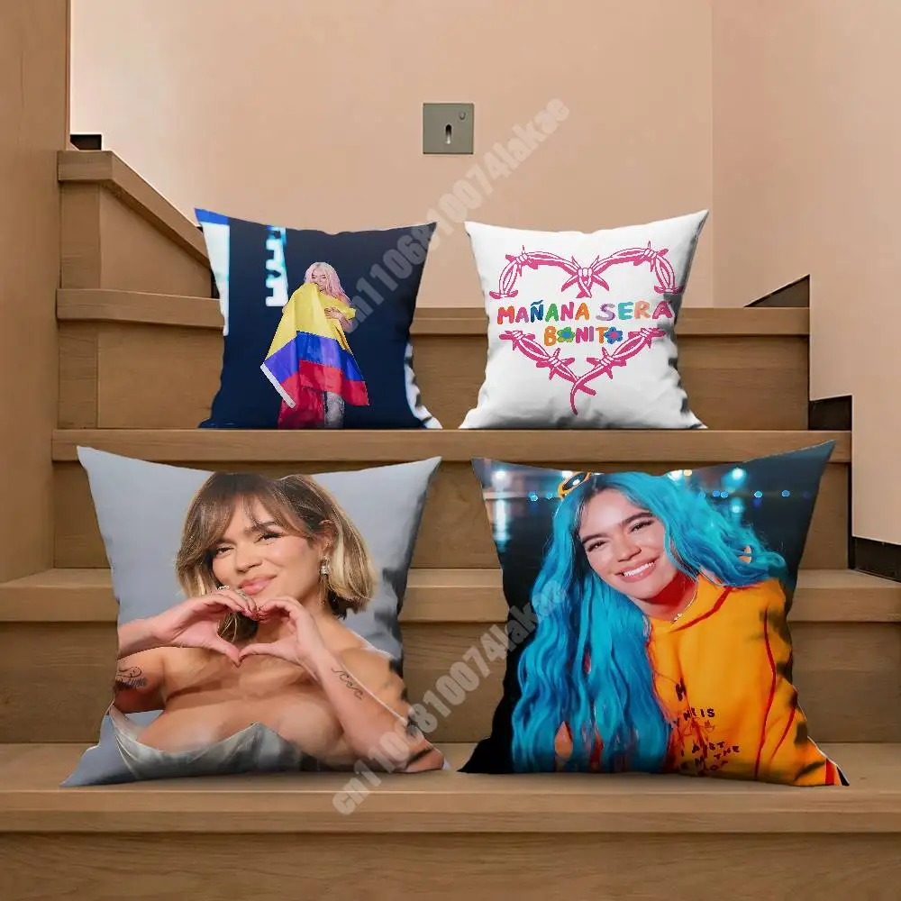 K-Karol G Tropicoqueta Manana Sera Bonito Pillow Cover Cushion Case Sofa Couch Modern Apartment Decor Family Furnishing