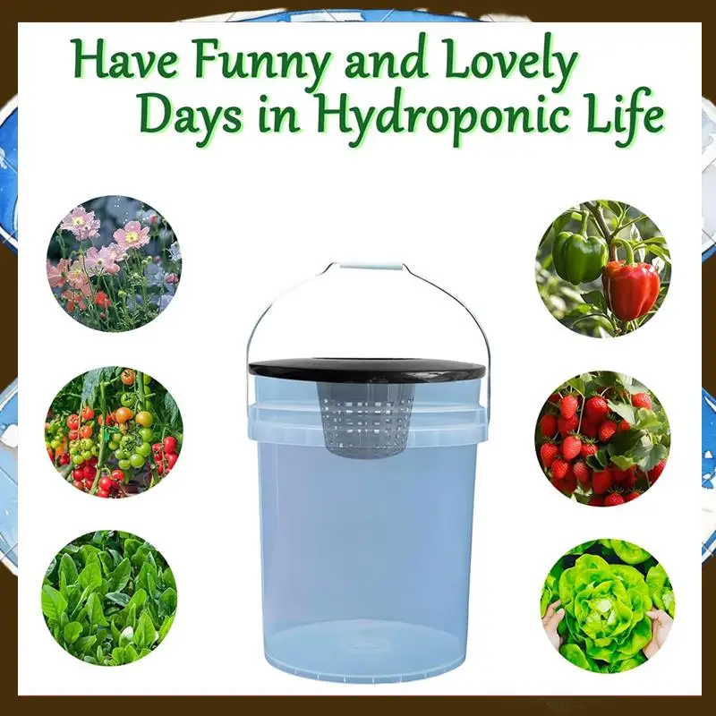 

5Pack Wide Lip Bucket Basket DWC Basket Lids For 5 And 3.5 Gallon Bucket For DWC, Net Pots For Hydroponics-TFBC